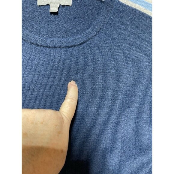 Neiman Marcus Men's Blue Cashmere Long Sleeve Knit Pullover Sweater Size XL - Picture 8 of 10
